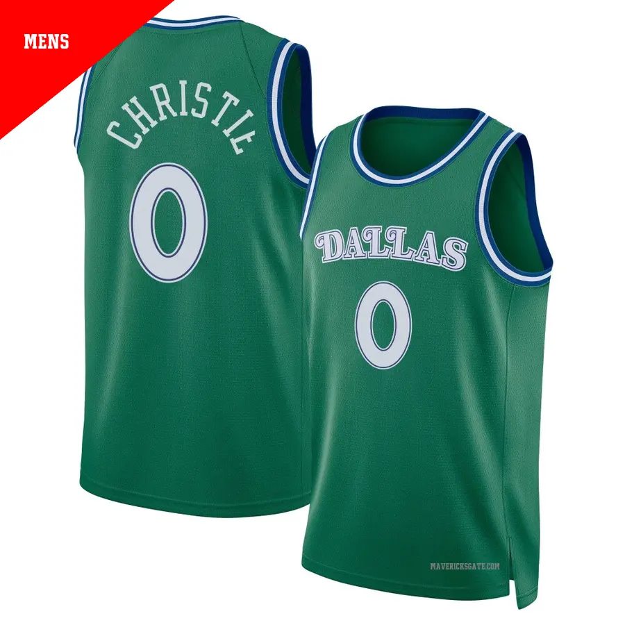 ＃0 Men's Max Christie Dallas Mavericks 2025/26 Swingman Green Classic Edition Jersey