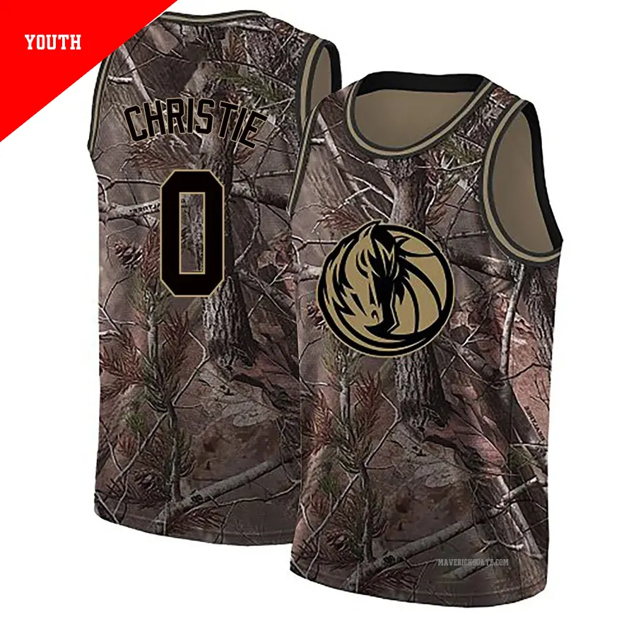 ＃0 Youth Max Christie Dallas Mavericks Camo Swingman Realtree Collection Jersey