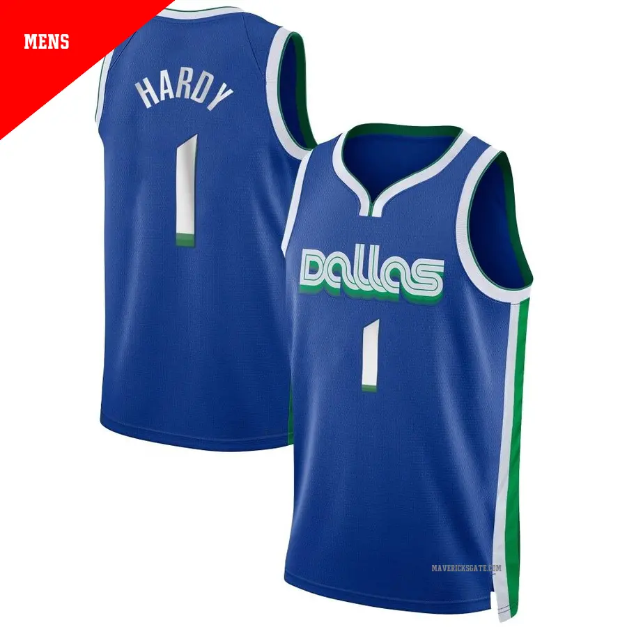 ＃1 Men's Jaden Hardy Dallas Mavericks 2022/23 Swingman Blue City Edition Jersey