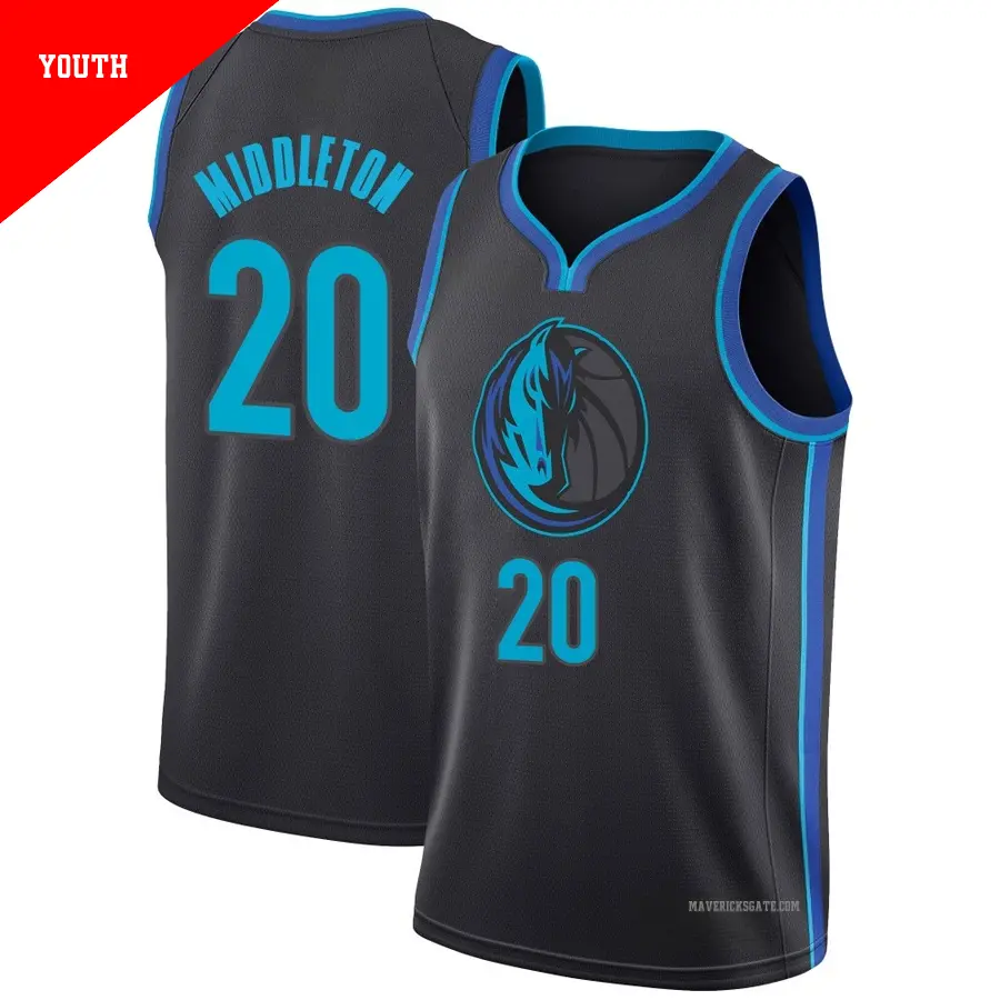 ＃20 Youth Khris Middleton Dallas Mavericks 2018/19 Swingman Anthracite JerseyCity Edition