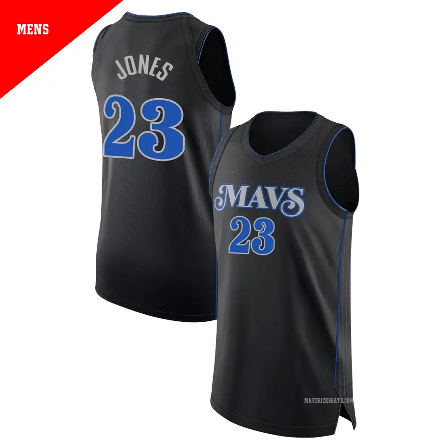 ＃23 Men's Kai Jones Dallas Mavericks 2023/24 Authentic Black City Edition Jersey